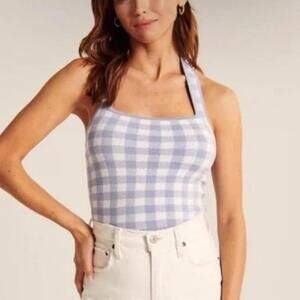 Abercrombie & Fitch Blue Gingham Halter